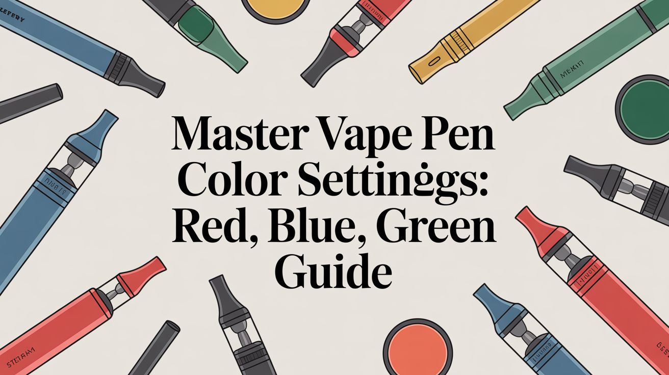 vape pen color settings yellow blue green Master Settings: Red, Blue, Guide Colour:Blue Fade Brand_Bloody Mary Buy Geek Bar Mate
