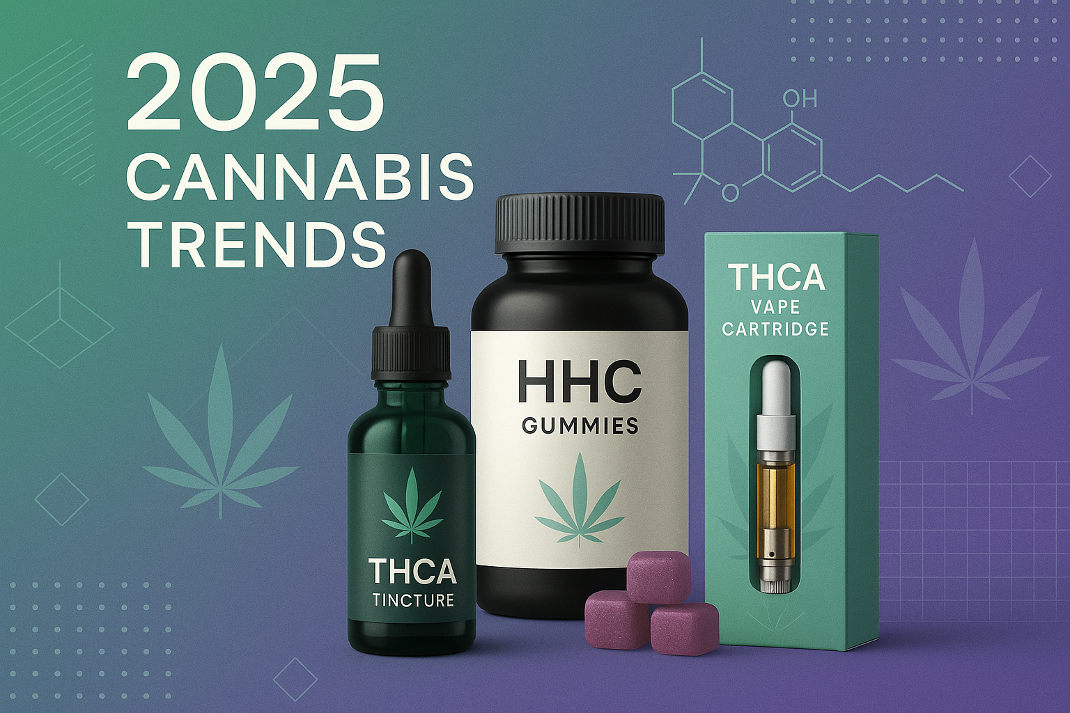 Cannabis trends in 2025 highlighting THCA and HHC products