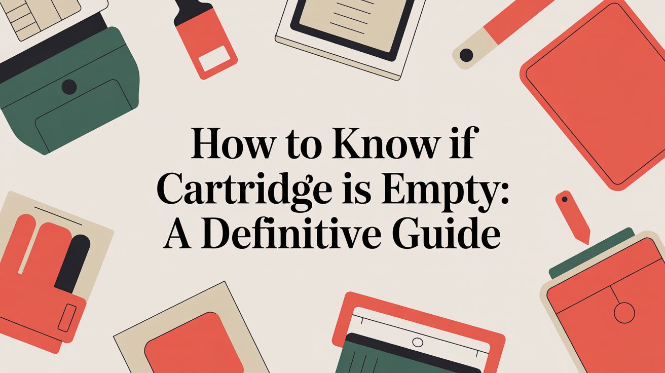 How to Know If Cartridge Is Empty: A Definitive Guide