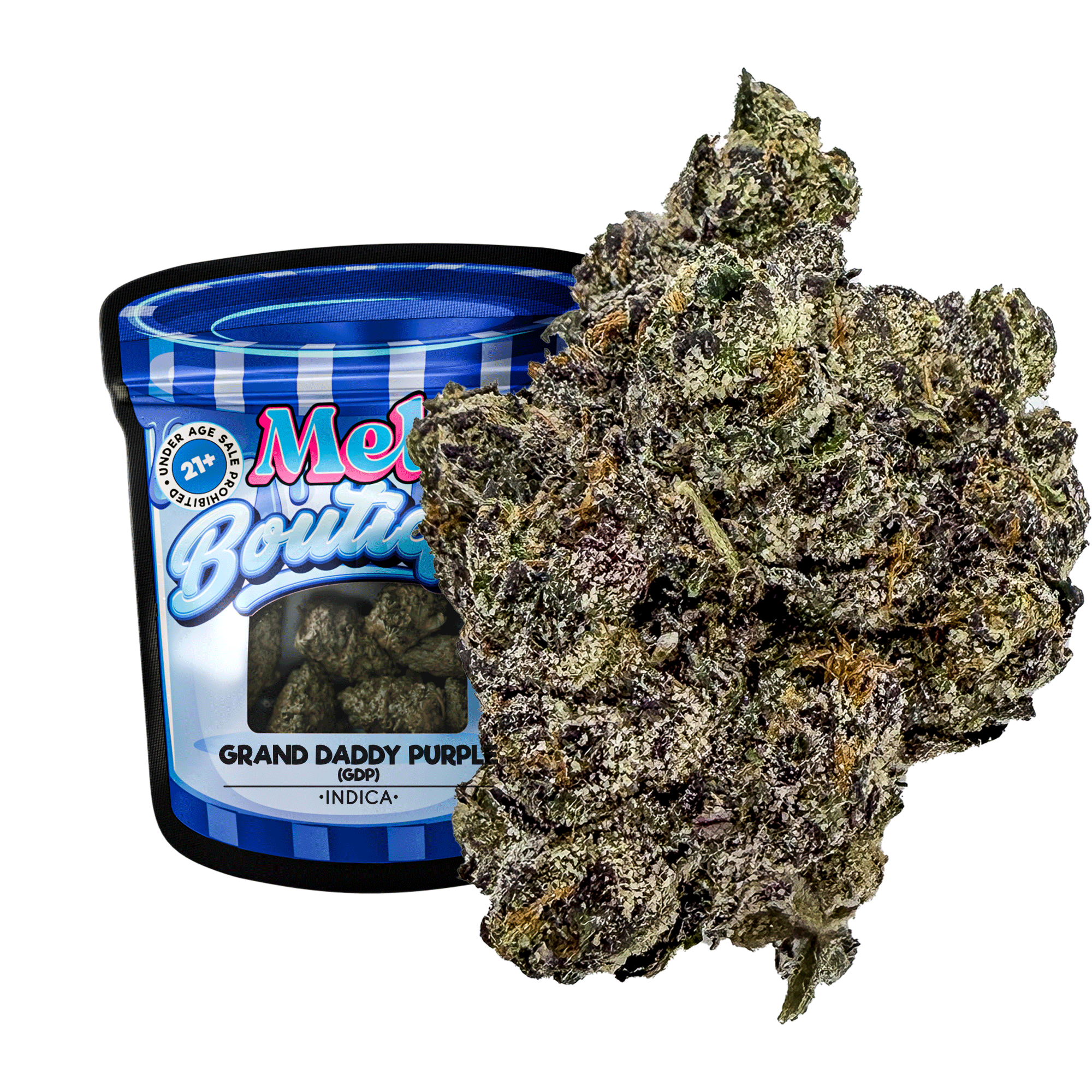 Granddaddy Purple THCA - Boutique Craft Indica Flower 3.5g | Hand Trimmed Buds