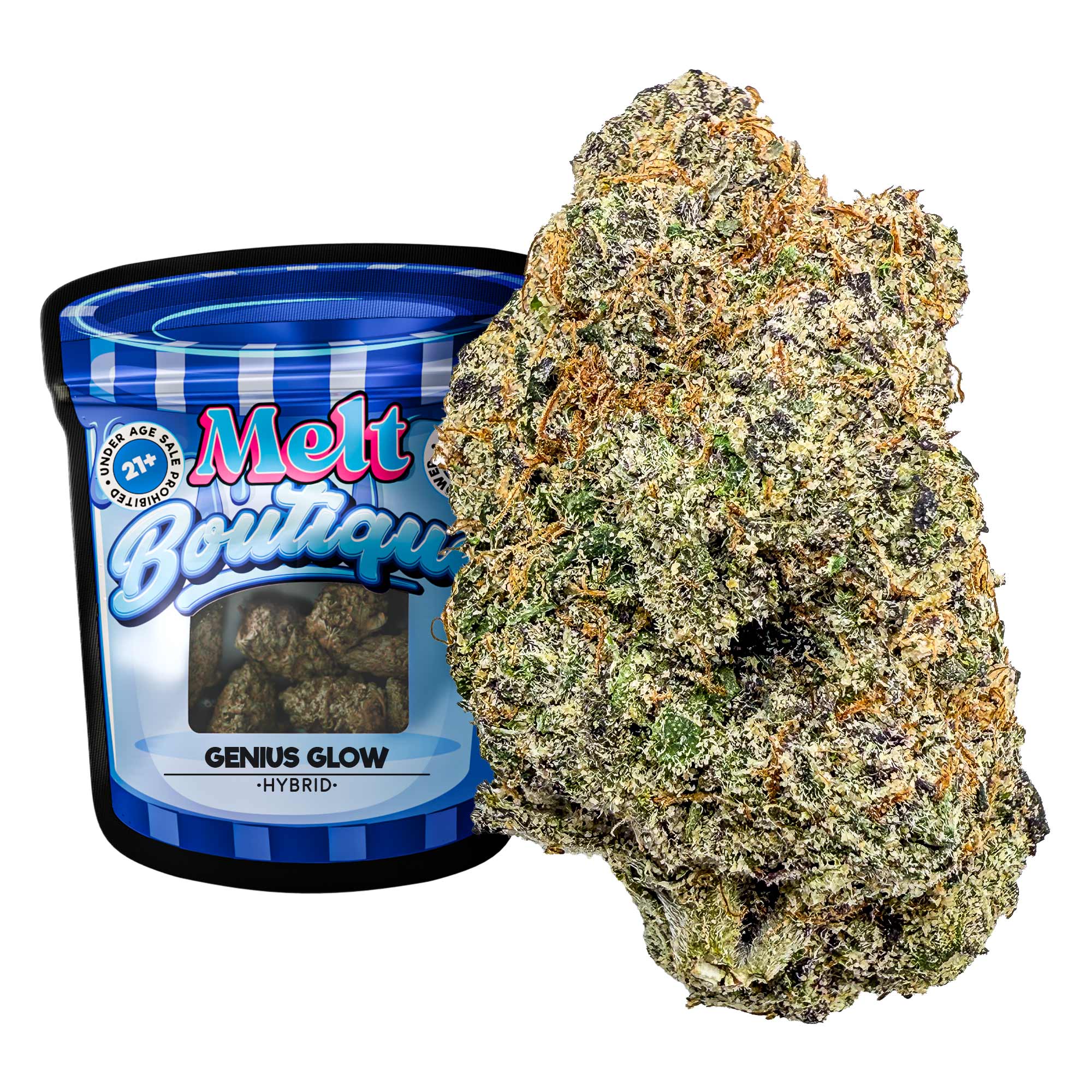 Genius Glow THCA Flower – Premium 3.5g Boutique Craft Cannabis With Citrus Pine Aroma