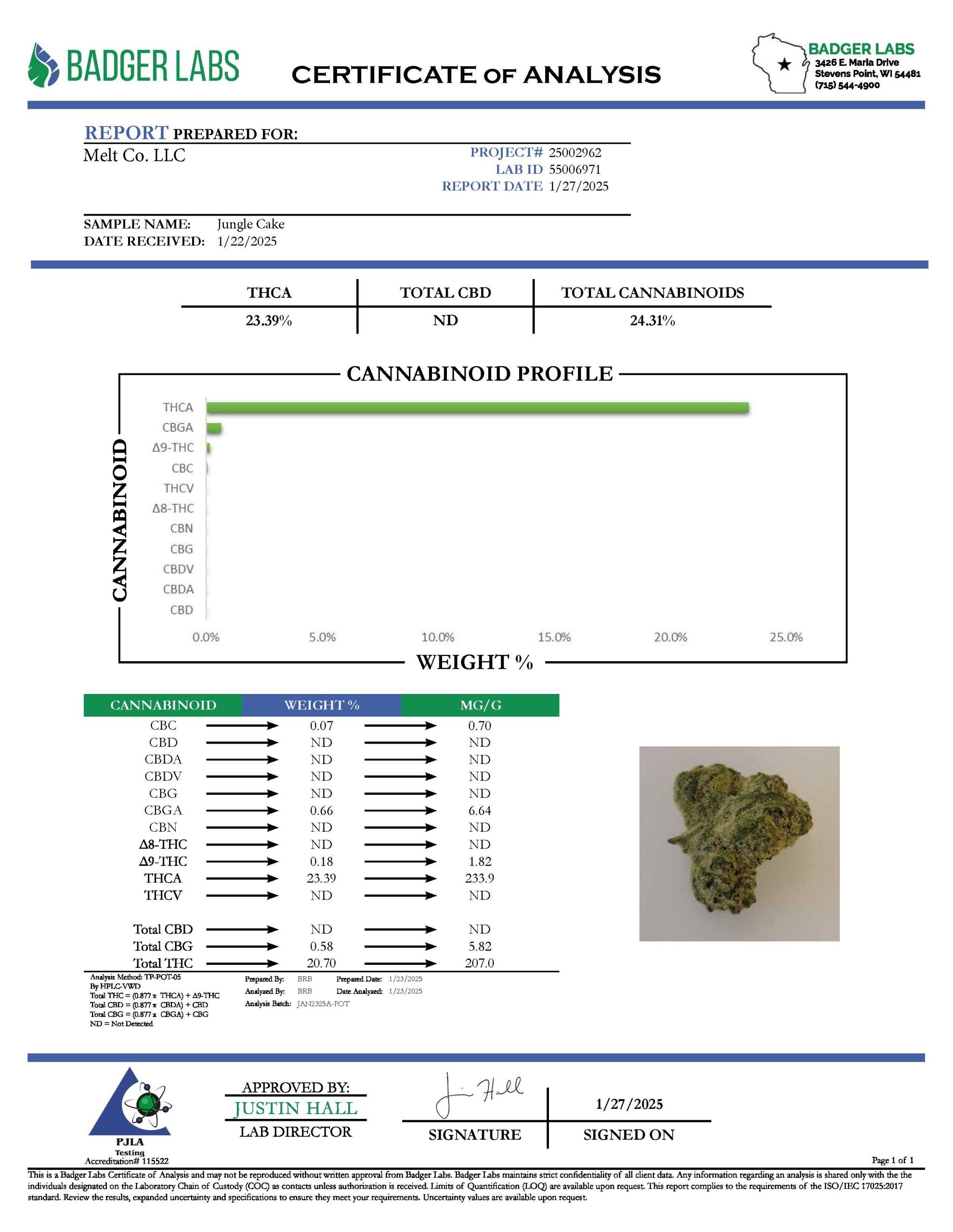 Jungle Cake 3.5g THCA Flower - Premium Indoor Exotic Hybrid