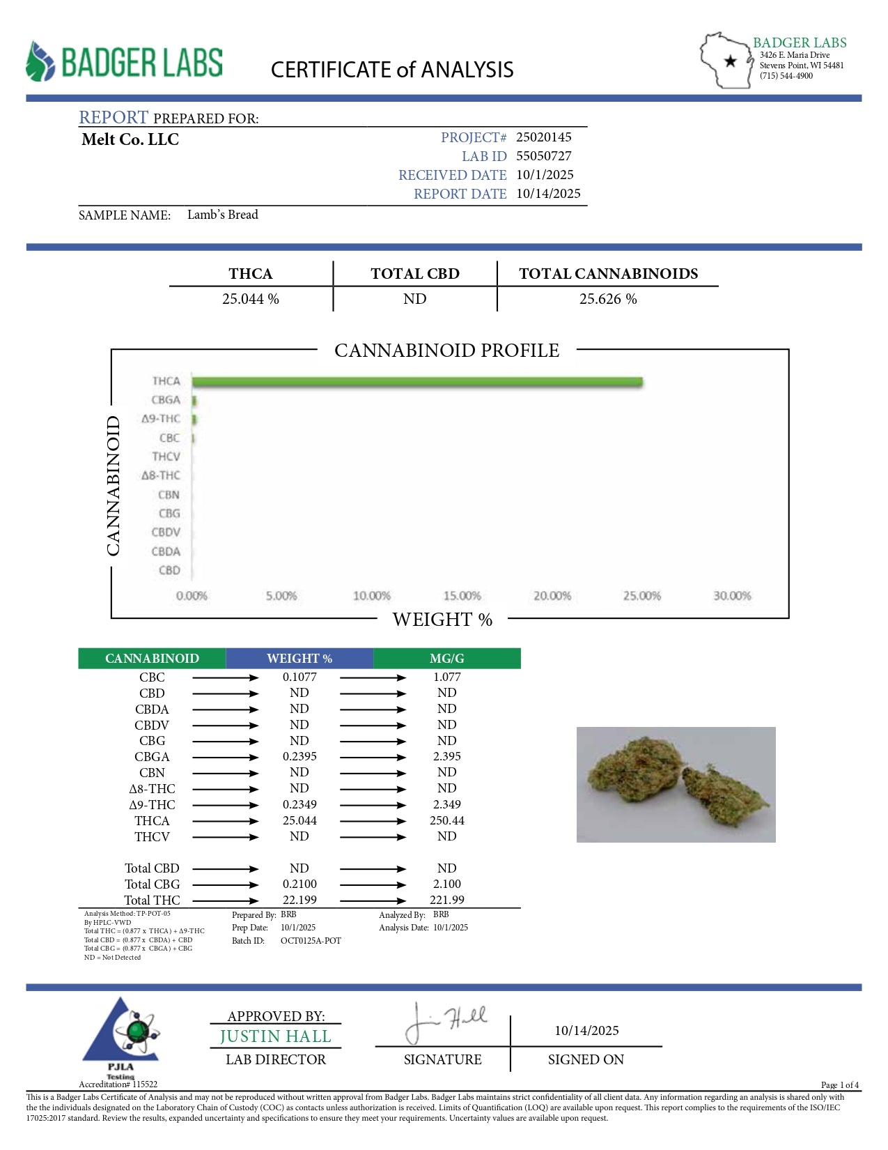 Lamb's Bread Sativa THCA Flower – Boutique Craft Premium Cannabis Buds 3.5g Indoor Grown