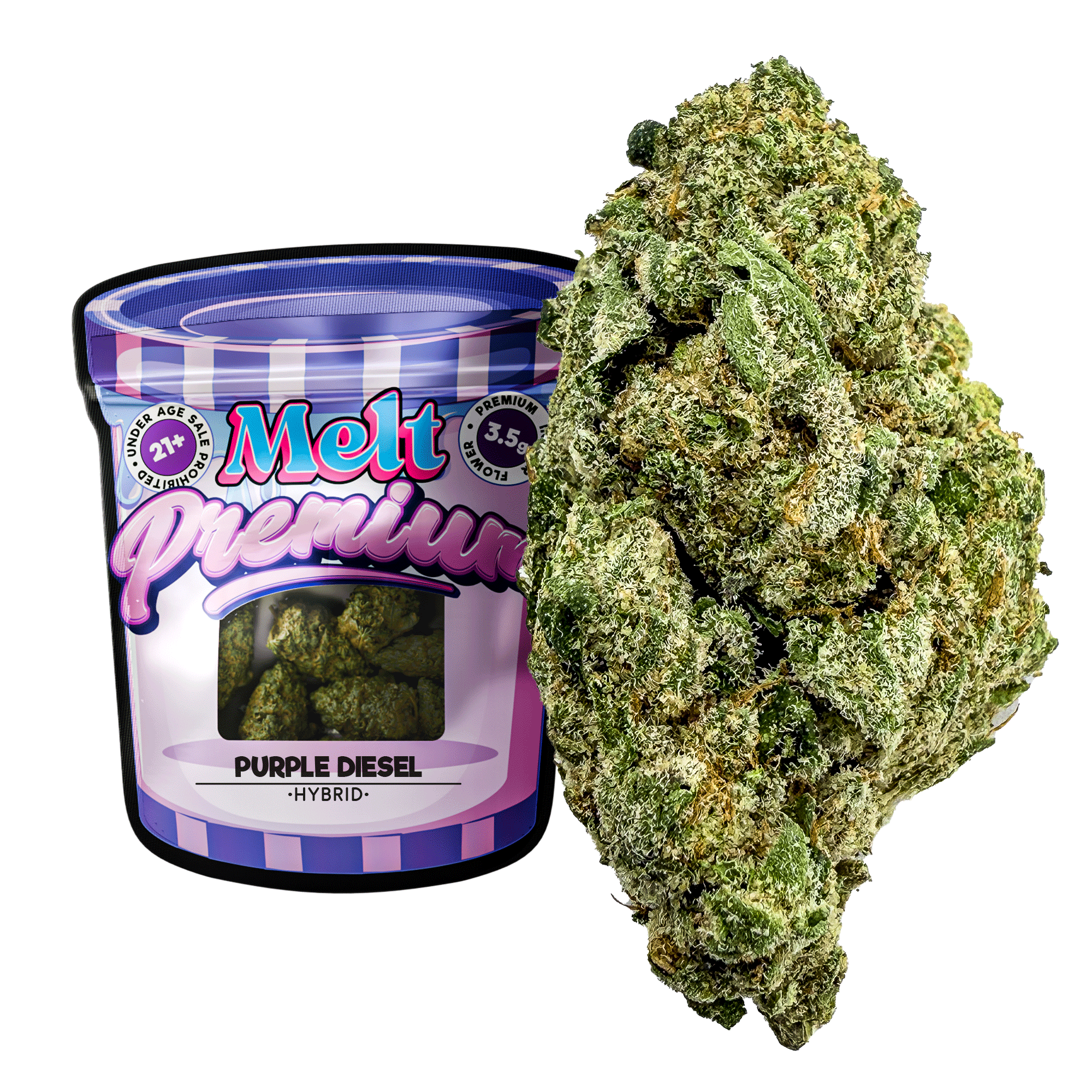 Purple Diesel THCA Flower Buds.
