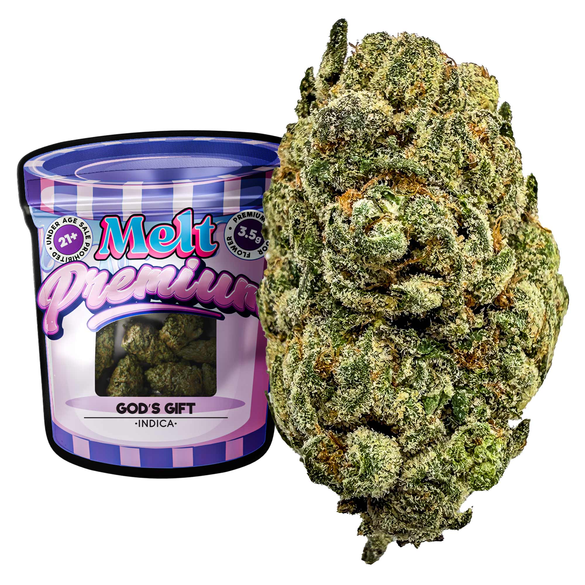 Gods Gift THCA Flower - Premium Indoor Indica Cannabis Buds | Relaxing Strain smalls
