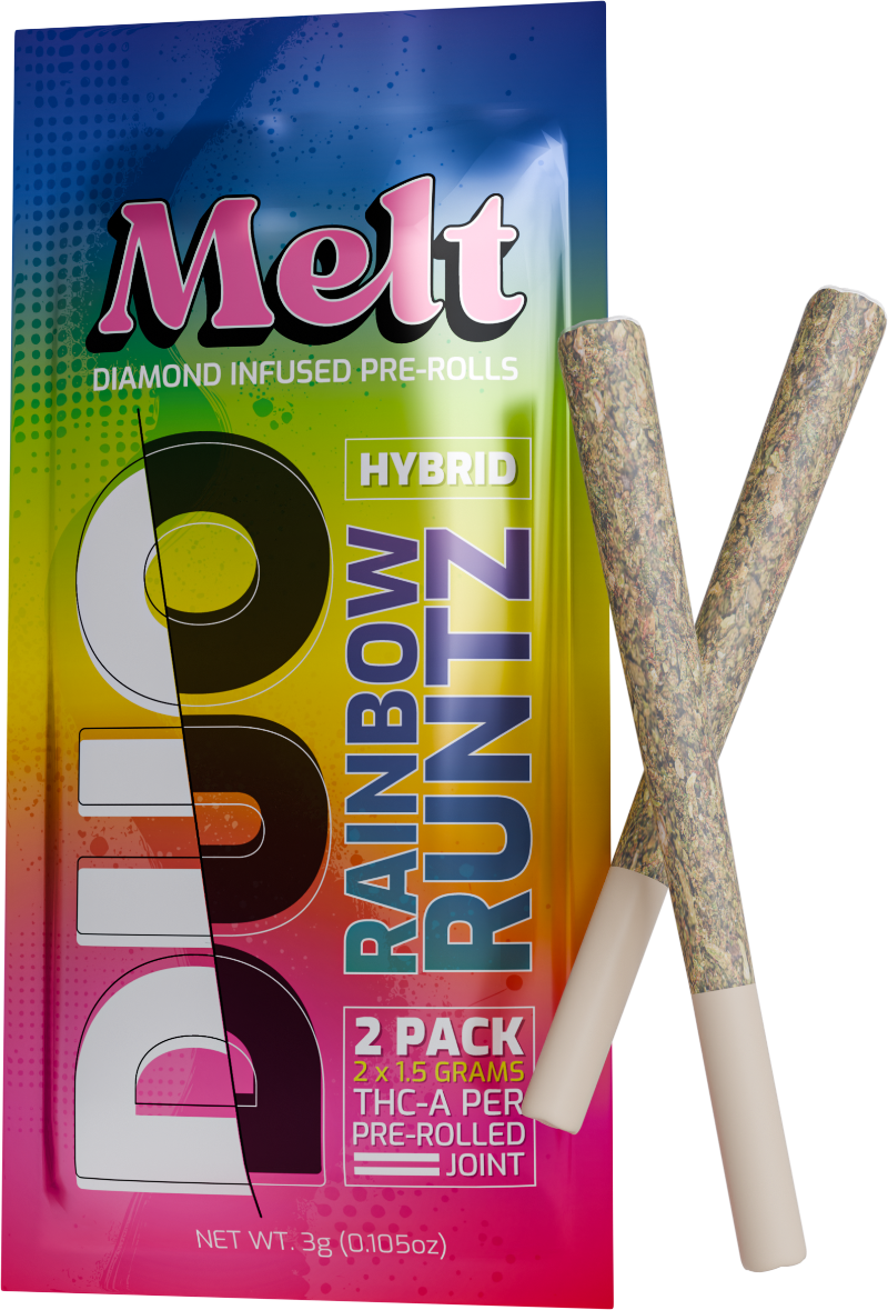 Melt Duo Prerolls Rainbow Runtz – Premium THCA two-pack prerolls