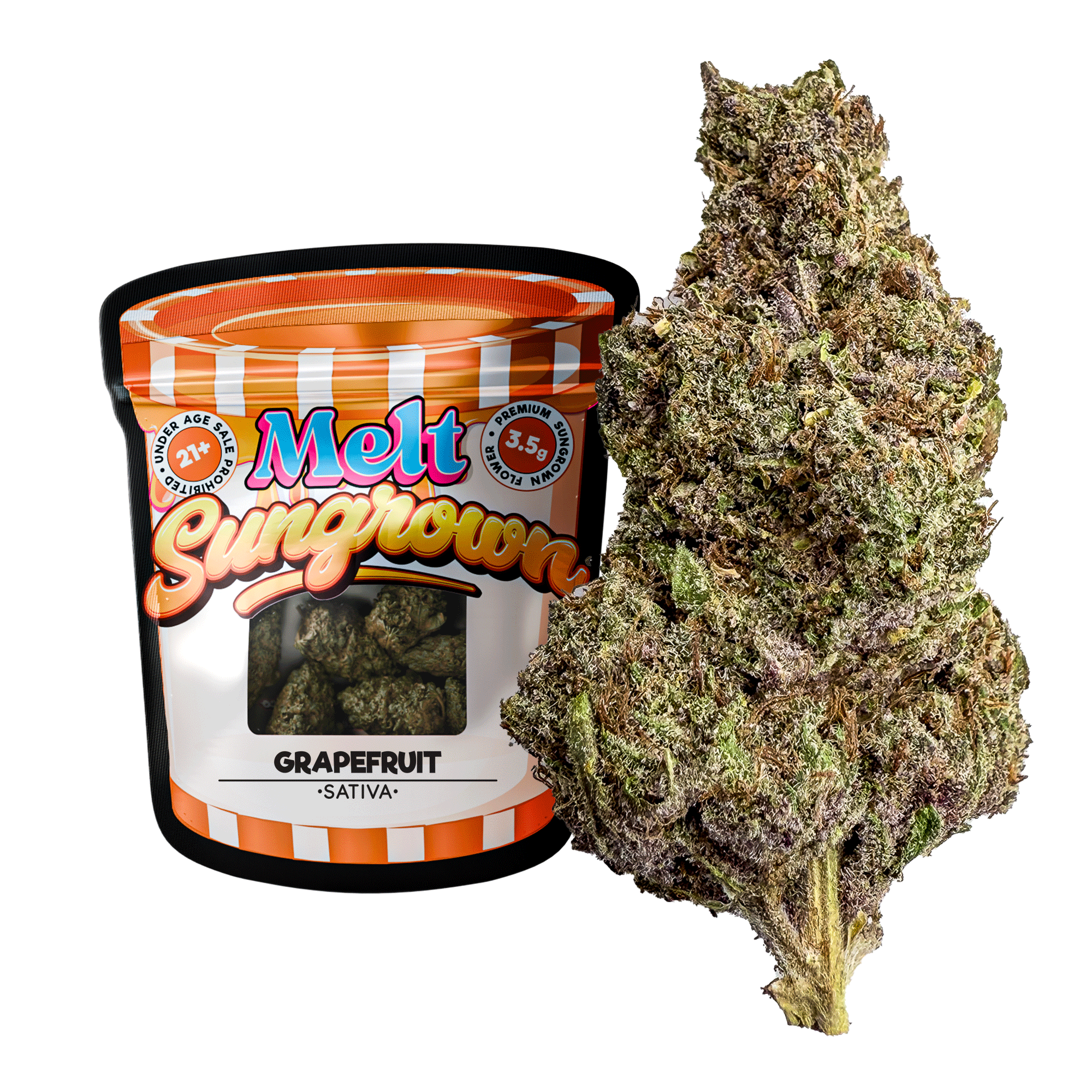 Grapefruit THCA Flower – Sun Grown Sativa | 3.5g Cannabis Buds, Uplifting Citrus Aroma
