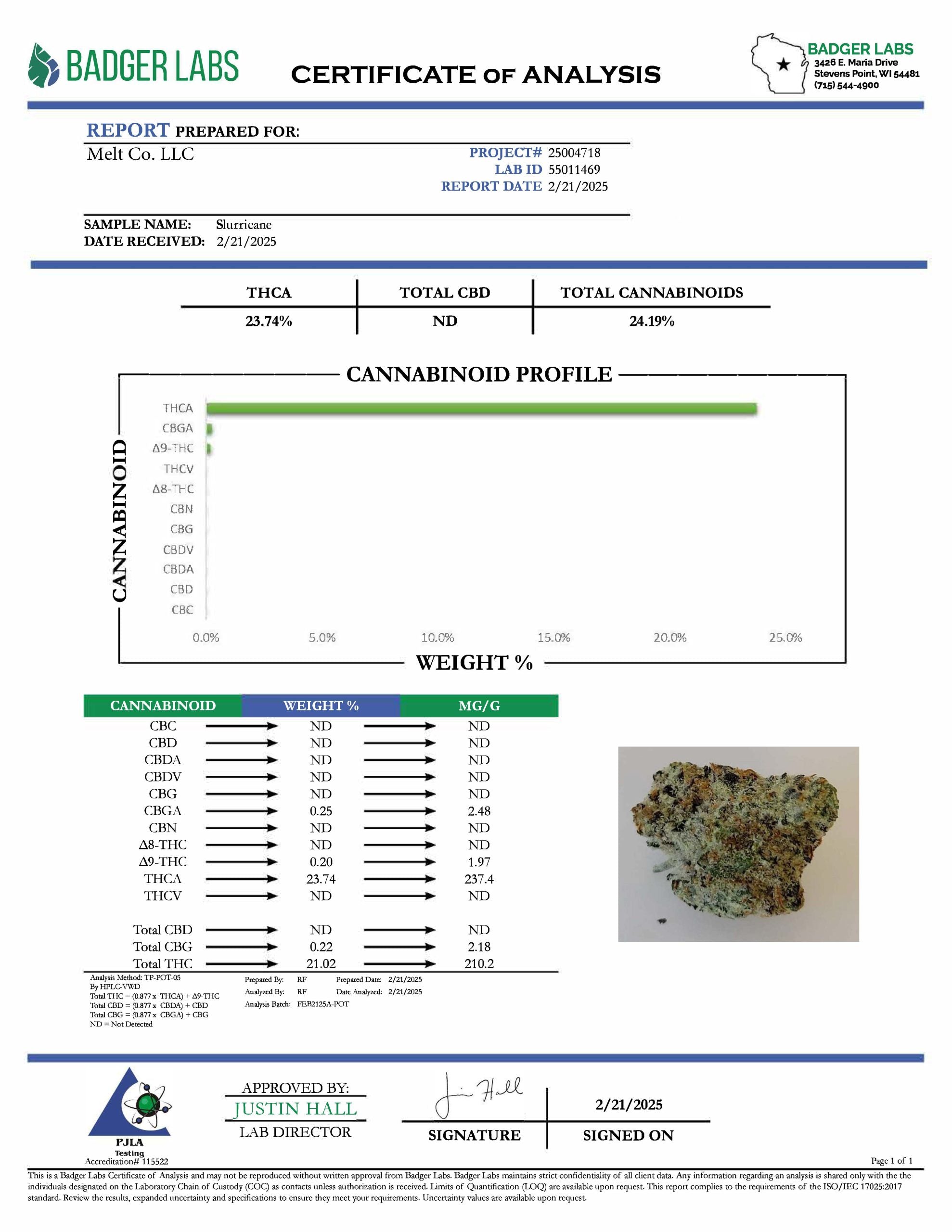 Slurricane 3.5g THCA Flower - Boutique Craft Potent Indica