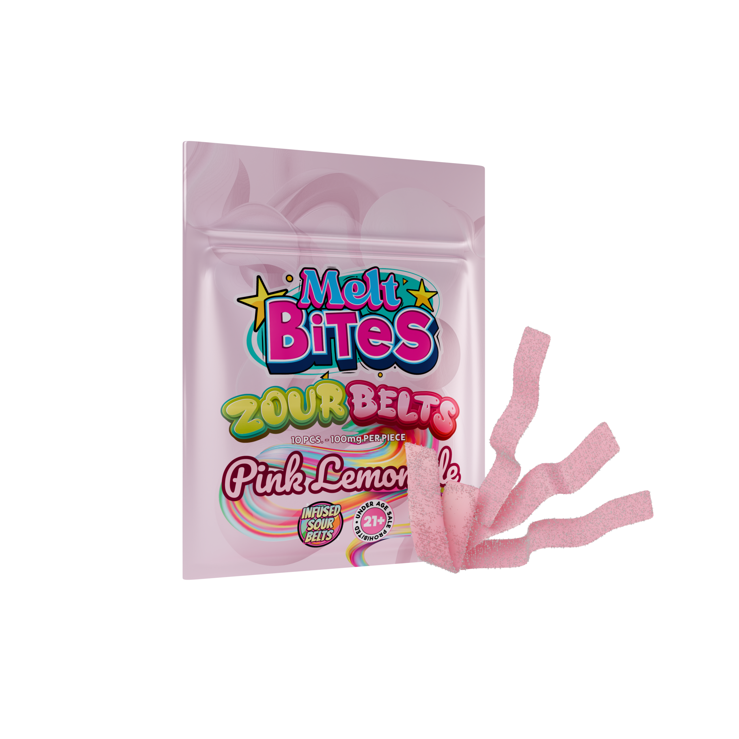 Strong THC Gummies – Melt Bites Zour Belts 1000mg Edibles