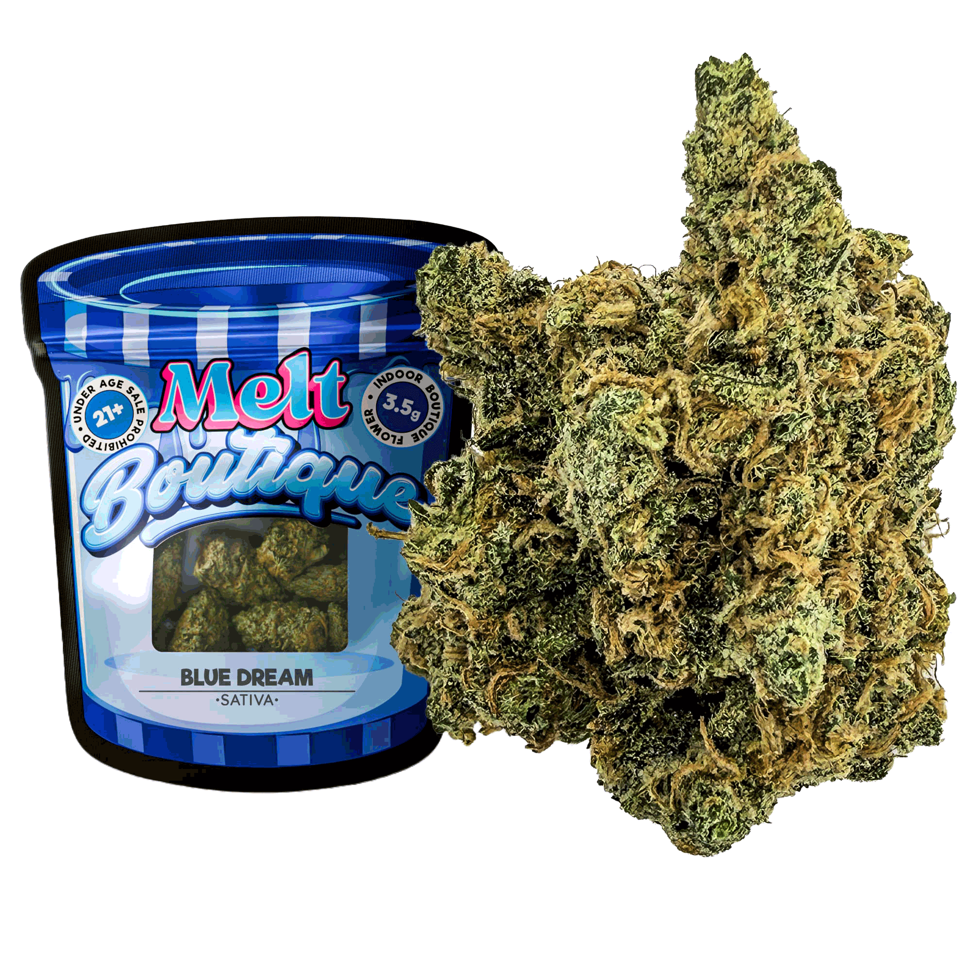 Blue Dream Sativa THCA Flower – Boutique Craft Premium Cannabis Buds 3.5g Indoor Grown