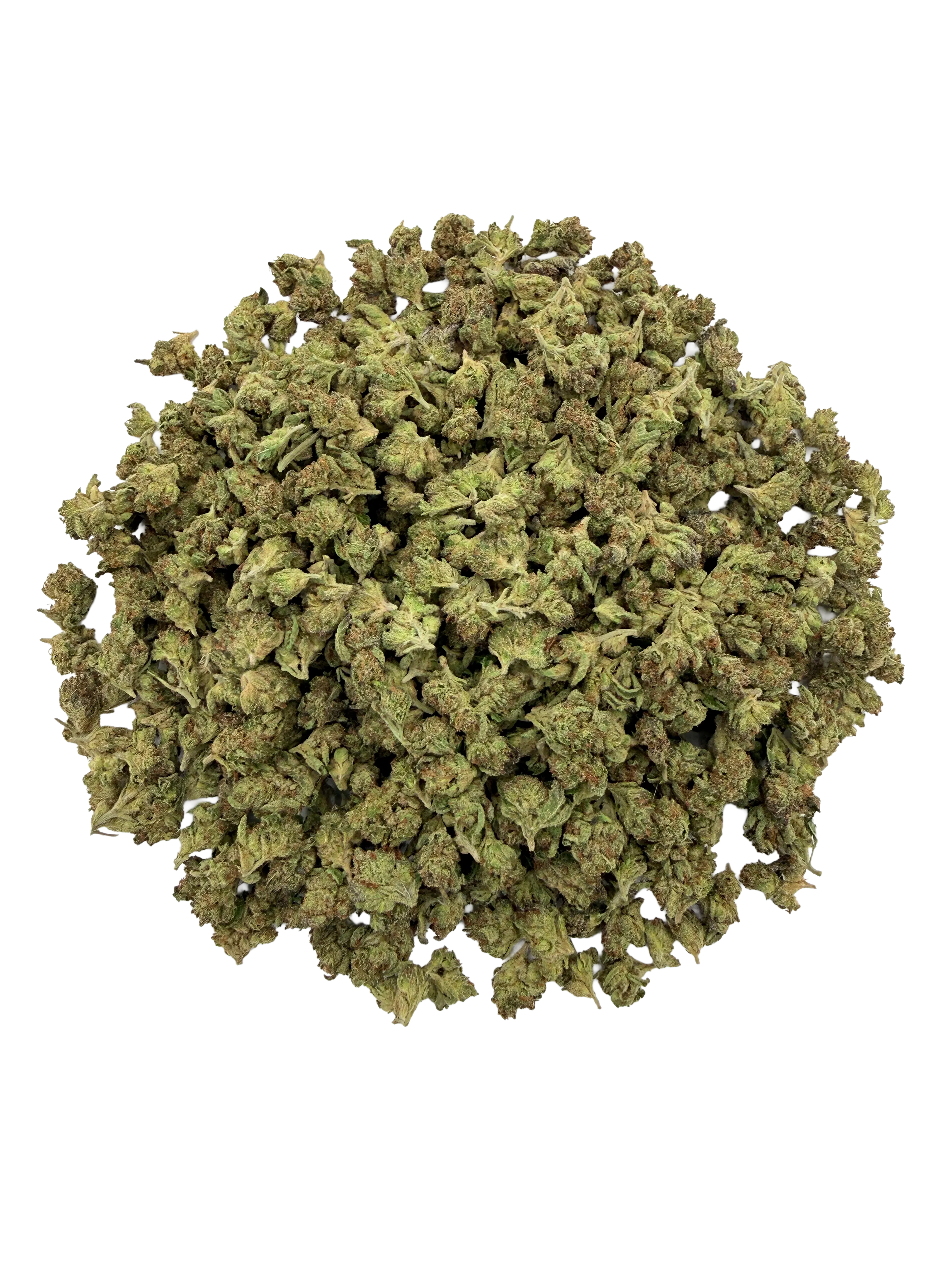 Lollipop small buds closeup showing trichomes and quality