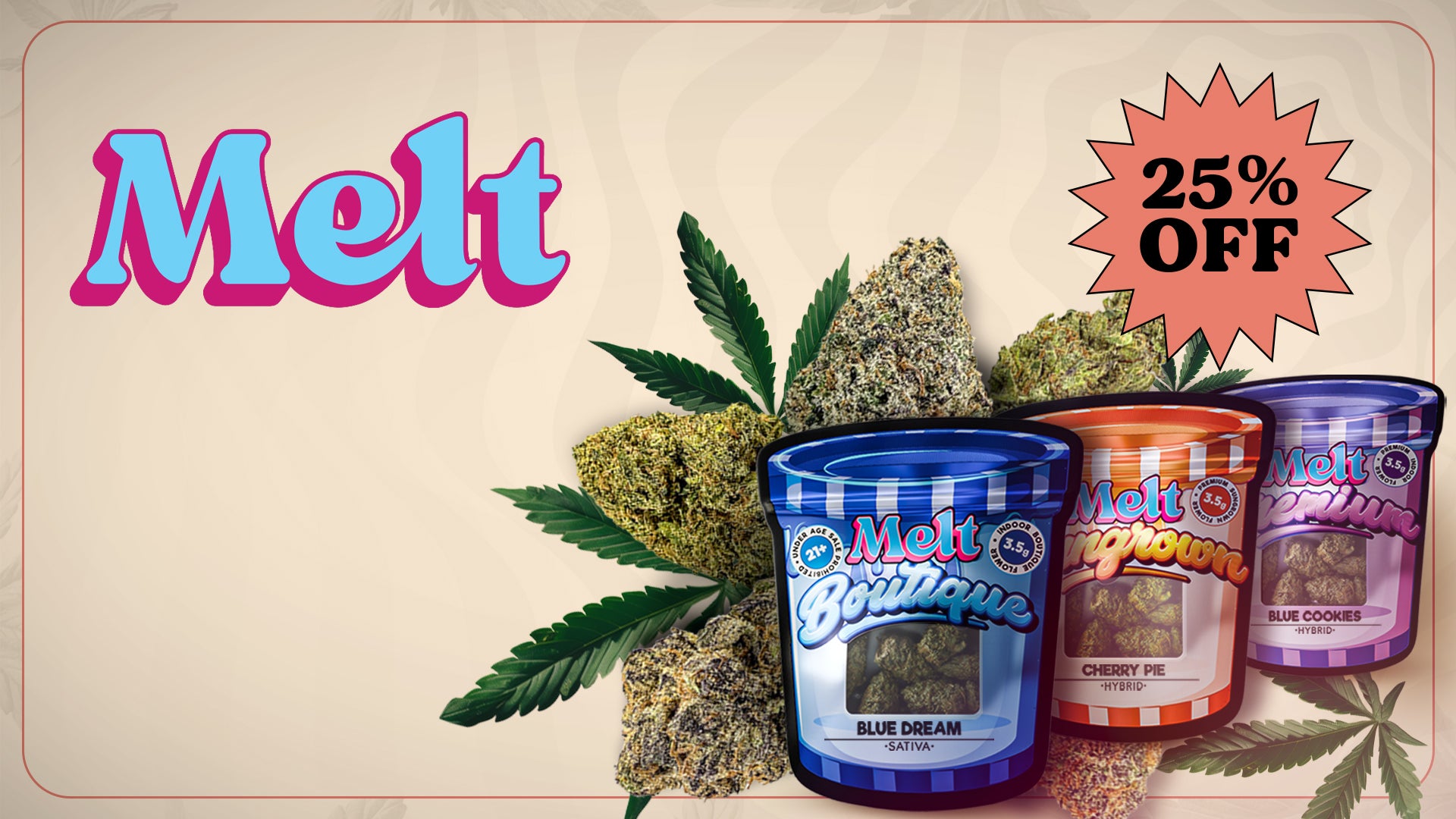 Melt Official buy more save more promotion - get discounts on bulk purchases of THCA flower, vapes, edibles, and prerolls